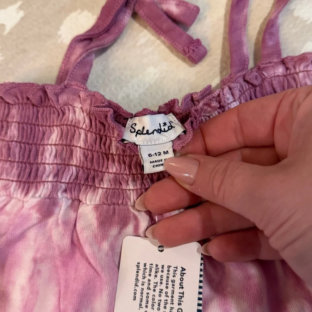 NWT Splendid Pink Tie-Dye Kids‎ One Piece 6-12